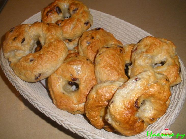 Бейгель с клюквой, кривенький, но жутко вкусный!