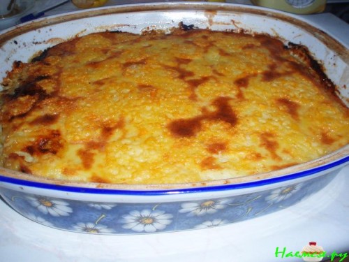 Овощная запеканка с фаршем