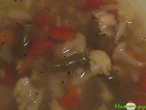 Куриный суп с овощами (диетический)