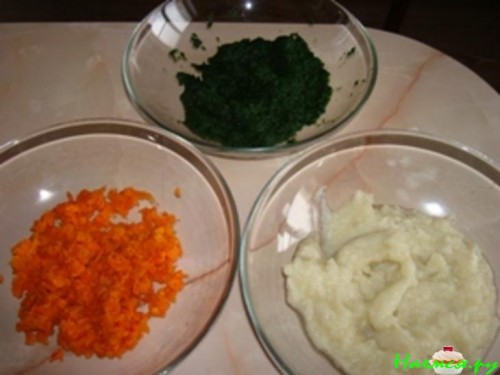 3-х цветная овощная запеканка