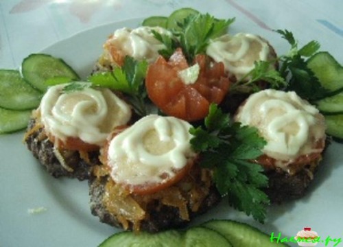 Печеночные котлетки праздничные