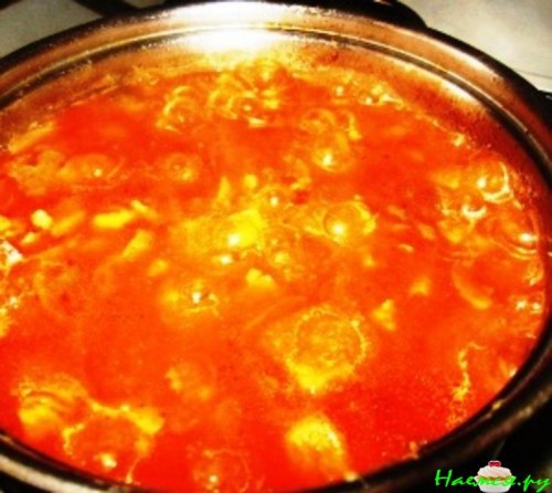 Овощное рагу с рубленным мясом