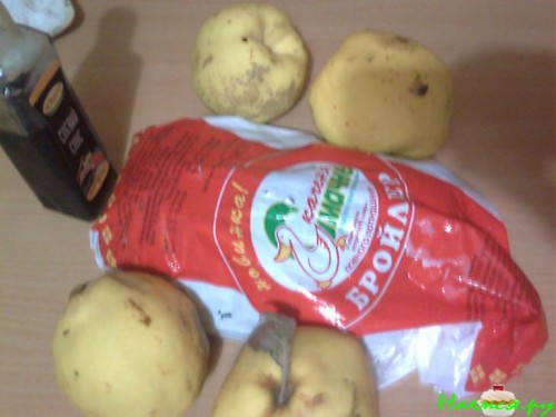 Утка с айвой