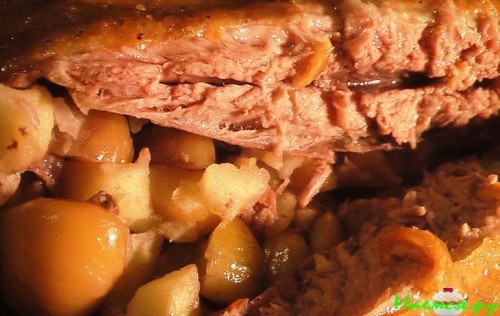 Утка с каштанами