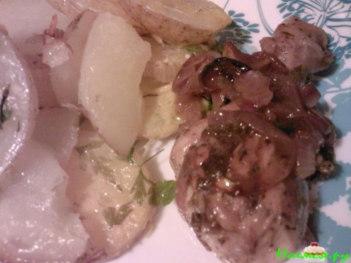 Курочка на луке