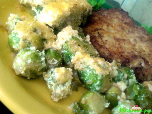 Запеканка из "евриков" (брюссельской капусты) с творогом