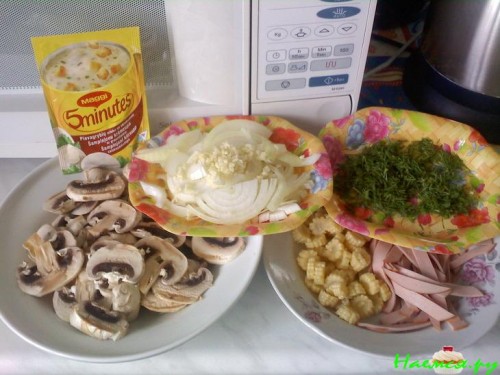 Ракушки с грибным соусом