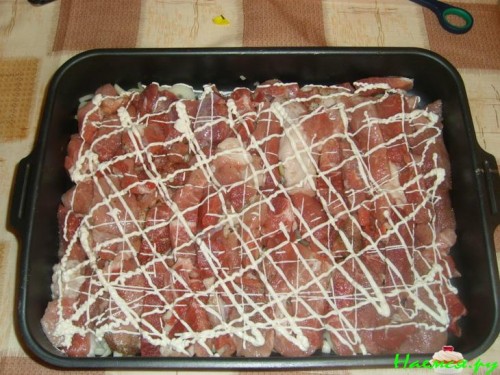 Мясо по-французски с картофелем