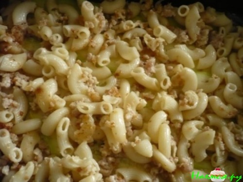 «Лазанья» по-флотски с кабачком