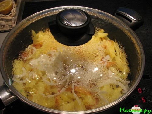 Картошка жареная с чесночком