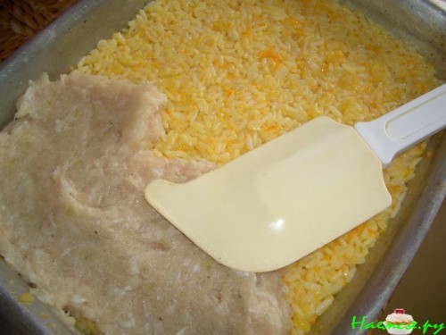 Рыбно-рисовая запеканка "Воздушная"