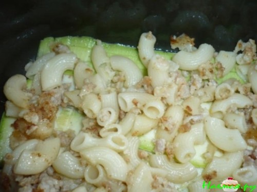 «Лазанья» по-флотски с кабачком