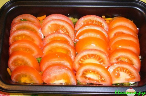 Овощная запеканка с брынзой