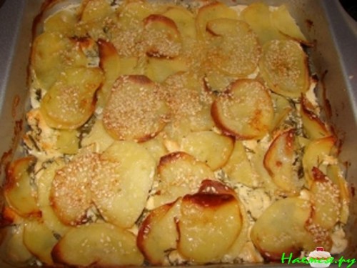 Картофельная запеканка "Золотистая" с брынзой