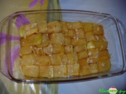 Запеканка из кабачков, грибов, риса