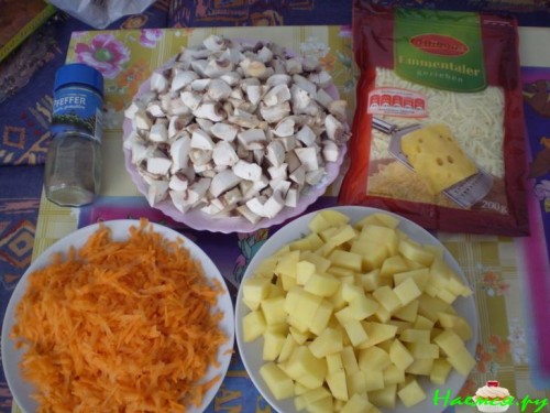 Грибной суп с плавленым сыром