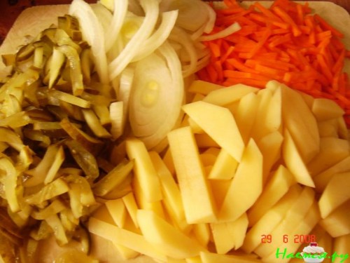 Рассольник с языком