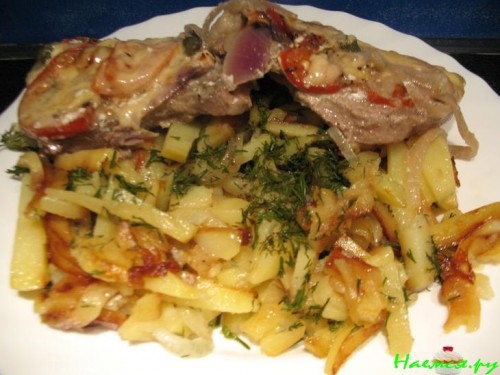 Картошка жареная с чесночком