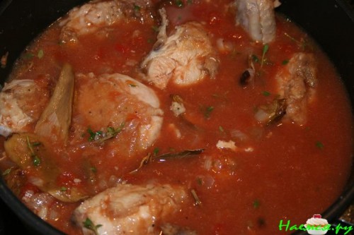 Курица с сушеными белыми грибами