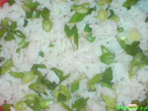 Рисовые котлеты с сыром и зелёным лучком