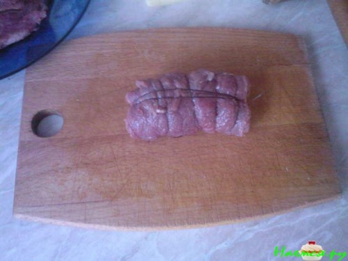 Мясные рулетики с опятами