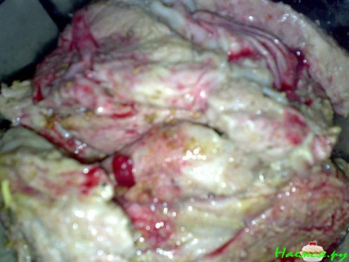 Свинина тушеная в пиве