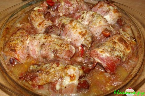 Печень в беконе