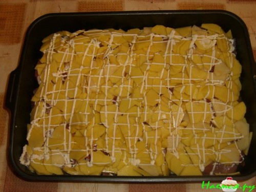 Мясо по-французски с картофелем