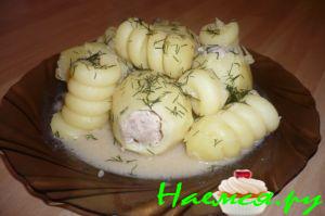 Фаршированные картофельные "завитушки"