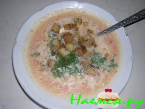Томатный суп с сыром Томатный суп с сыром
