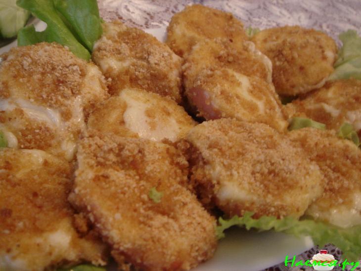 Закусочные "бутерброды" в панировке Закусочные "бутерброды" в панировке