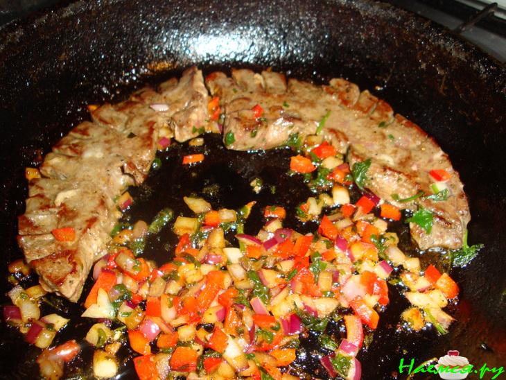 Жареная говяжья печень "Хочешь? Съешь!"