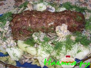 Мясная запеканка с брокколи