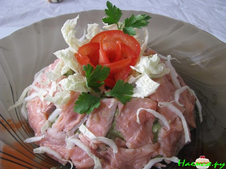 Салат с тунцом "Розочка"