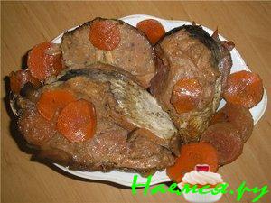 Толстолобик фаршированный с овощами