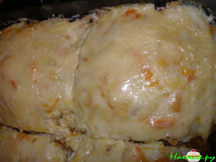 Котлетки запеченные с овощами