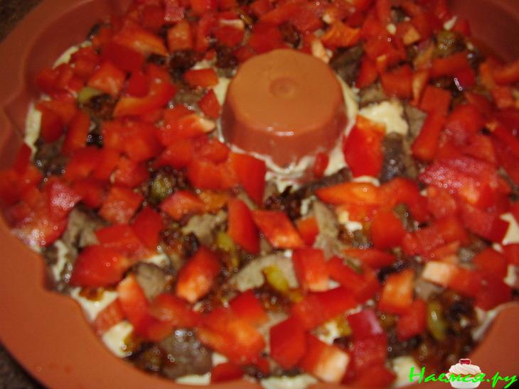 Пирог с куриной печенкой