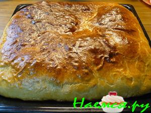 Рыбный пирог (тесто дрожжевое на сыворотке)