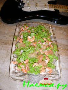Вьетнамский салат с креветками