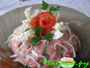 Салат с тунцом "Розочка"