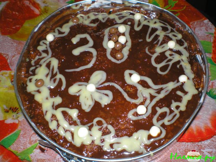 Торт "Юбилейный" в шоколадной глазури
