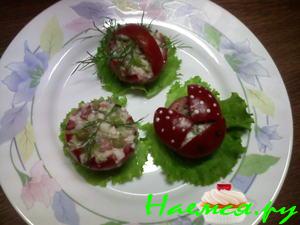 Фаршированные помидоры с креветками