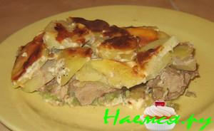 Запеканка картофельная с печенью Запеканка картофельная с печенью