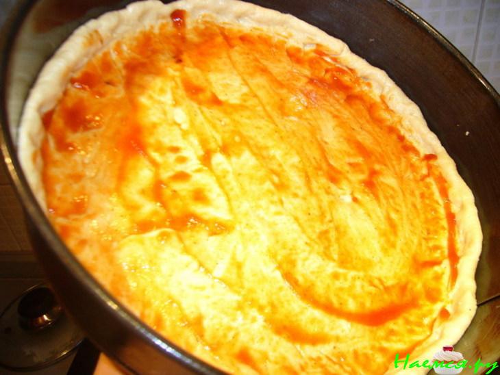 Пирог с курицей и сыром