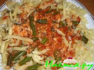 Макароны с лососем