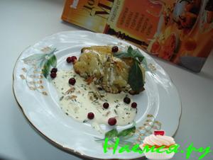 Котлета по-киевски с голубым сыром в оригинальной панировке