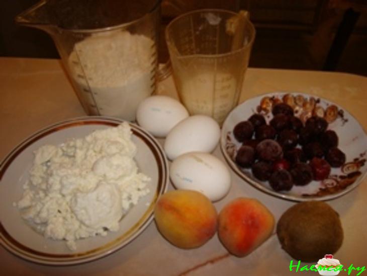 Творожный пирог с творожно-сырной начинкой