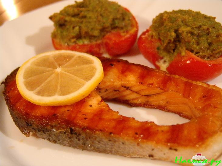 Семга с легким гарниром