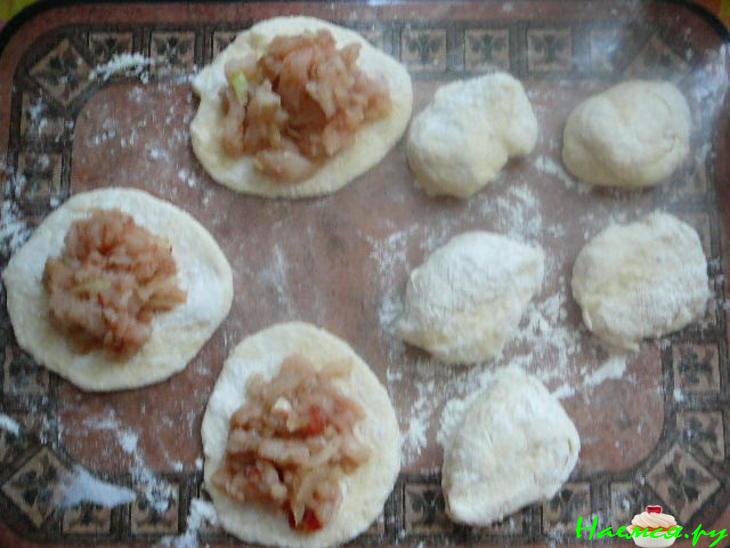 Лапти с рыбой