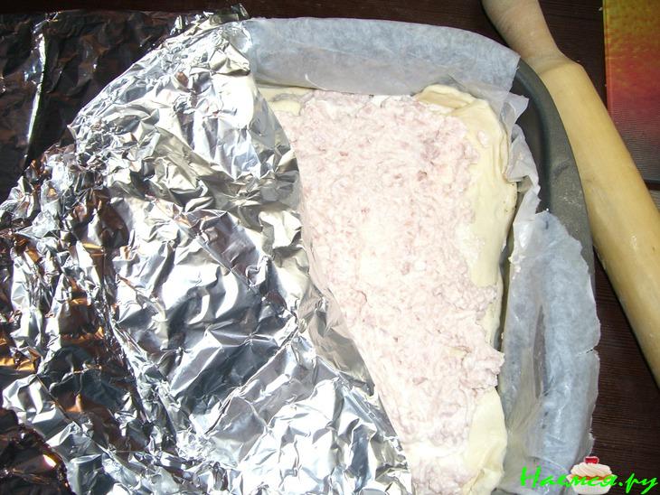 Пирог грибной с ветчиной и сыром Пирог грибной с ветчиной и сыром